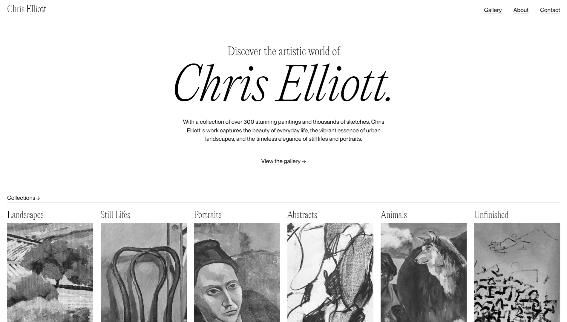 Project thumbnail for 'Chris Elliott Art Gallery'