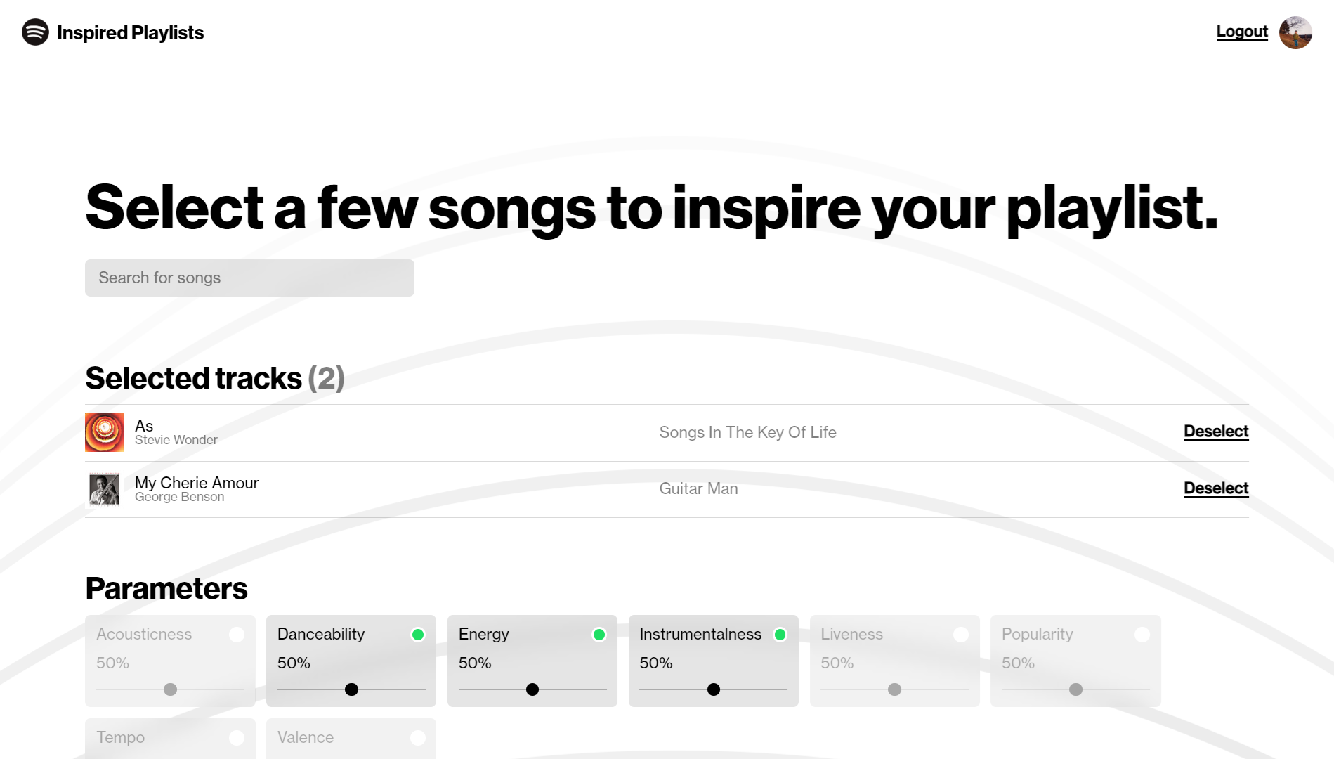 Project thumbnail for 'Inspired Playlists'